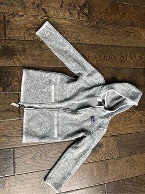 Patagonia Kids Gray Hooded Puffer Jacket
